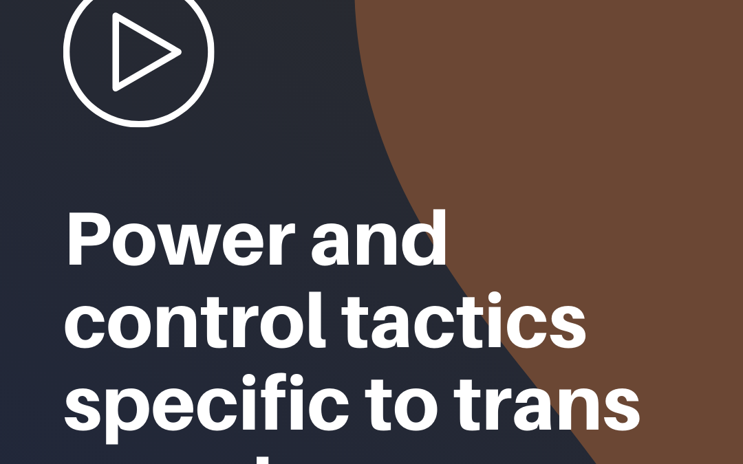 Power and control tactics specific to trans people