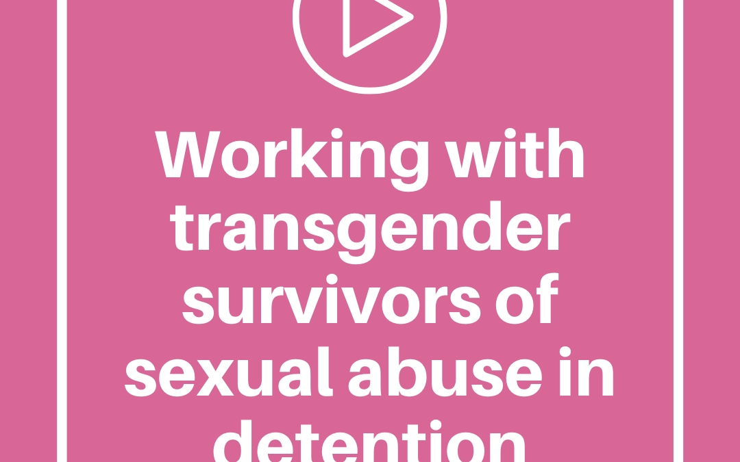 Working with transgender survivors of sexual abuse in detention