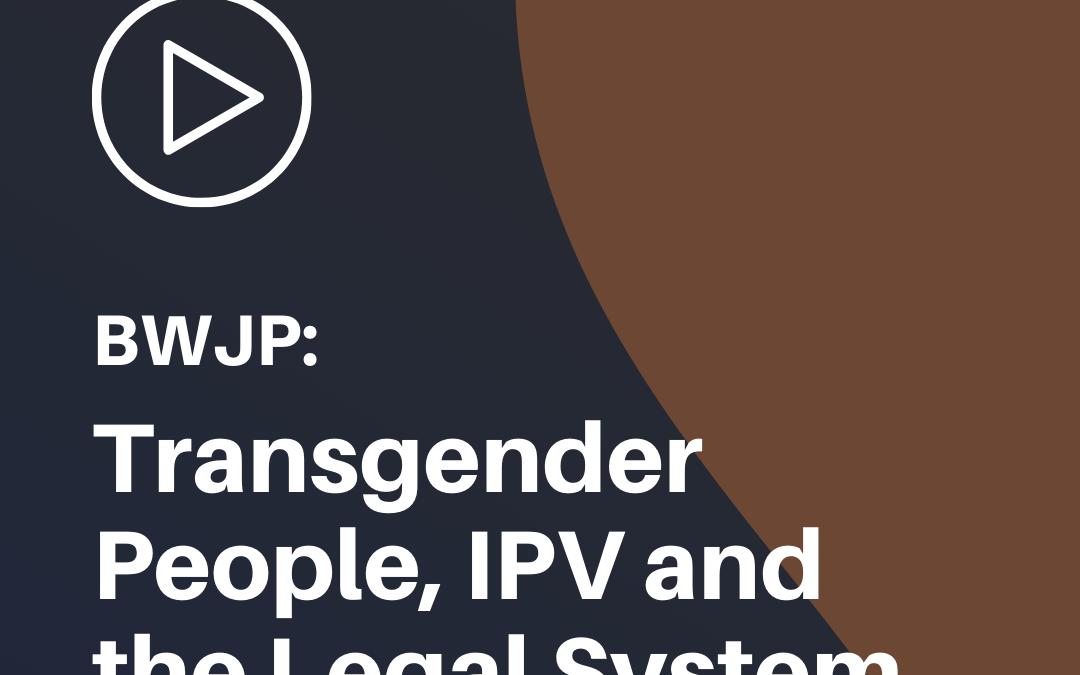 BWJP: Transgender People, IPV and the Legal System