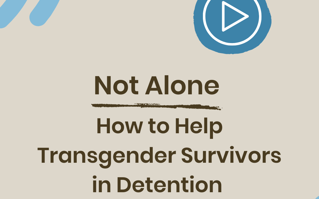 Not Alone: How to Help Transgender Survivors in Detention (Part 1)