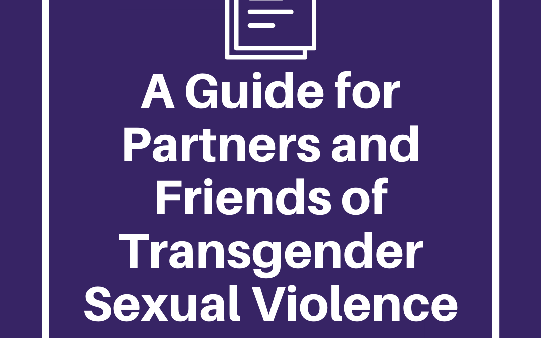A Guide for Partners and Friends of Transgender Sexual Violence Survivors