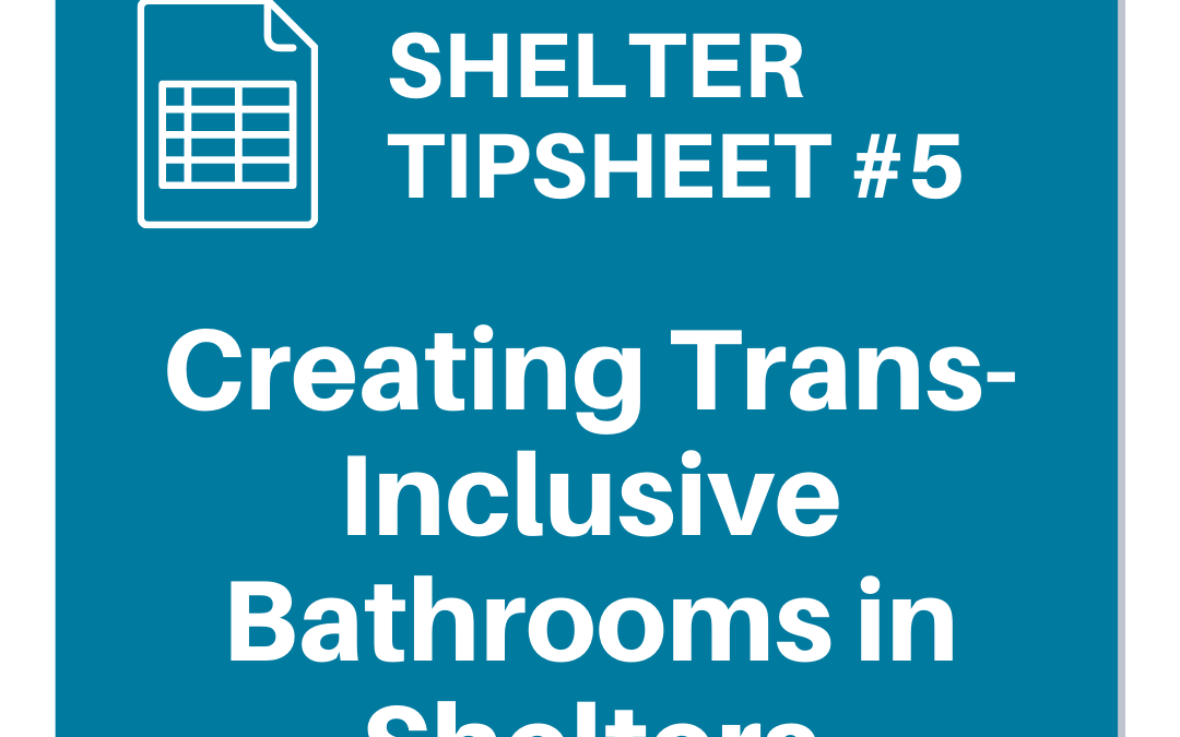 Shelter Tipsheet #5: Creating Trans-Inclusive Bathrooms in Shelters