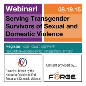 Serving Transgender Survivors of Sexual and Domestic Violence