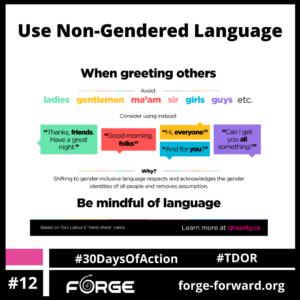 Use Non-Gendered Language (Day 12)