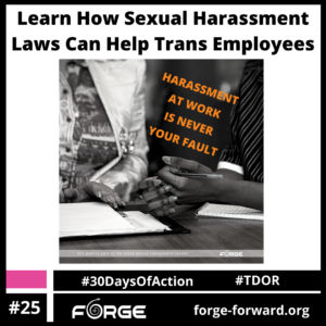 Learn How Sexual Harassment Laws Can Help Trans Employees (Day 25)