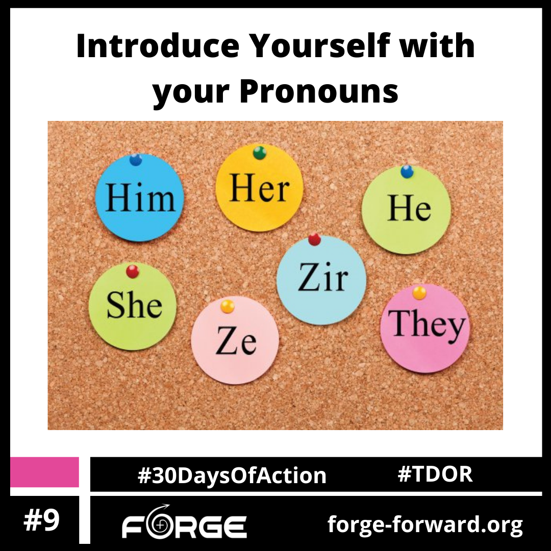 Introduce Yourself With Your Pronouns Day 9 Forge