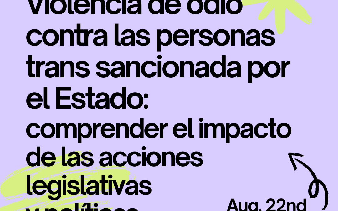 Violencia de odio contra las personas trans sancionada por el Estado (español)