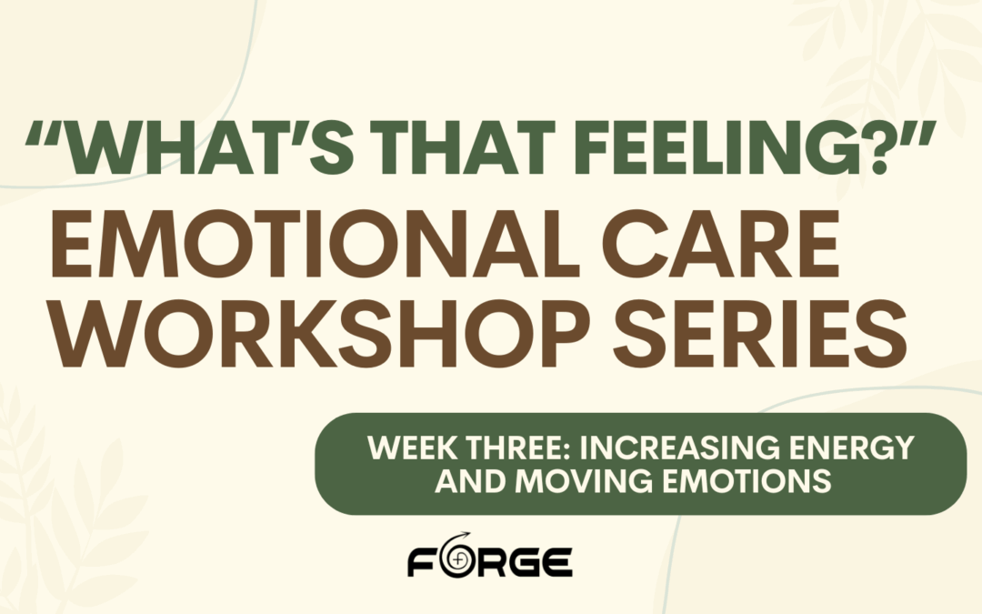 What’s that feeling? Emotional Care Workshop Series – Week three: Increasing Energy and Moving Emotions